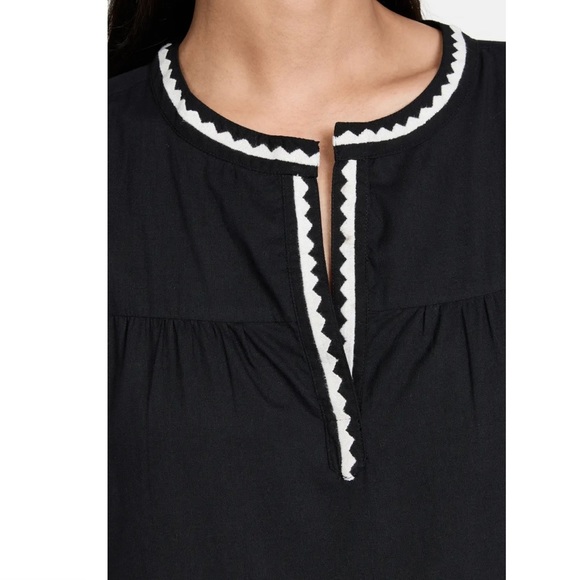 Roller Rabbit Shopbop Pamela Black & White Embroidered Cotton Lightweight Dress - Picture 3 of 14